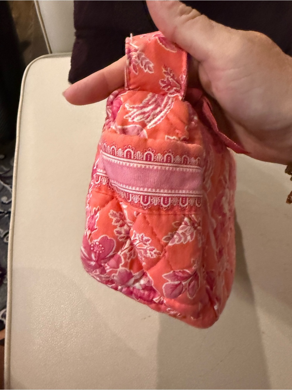Vera Bradley Pink Floral Quilted Shoulder Bag - Picture 5 of 7